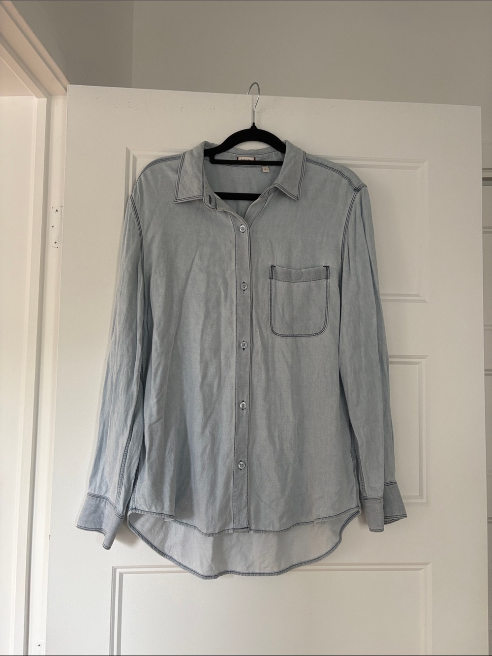 Sunday Best Light Blue Women's Soft Button-Down Shirt